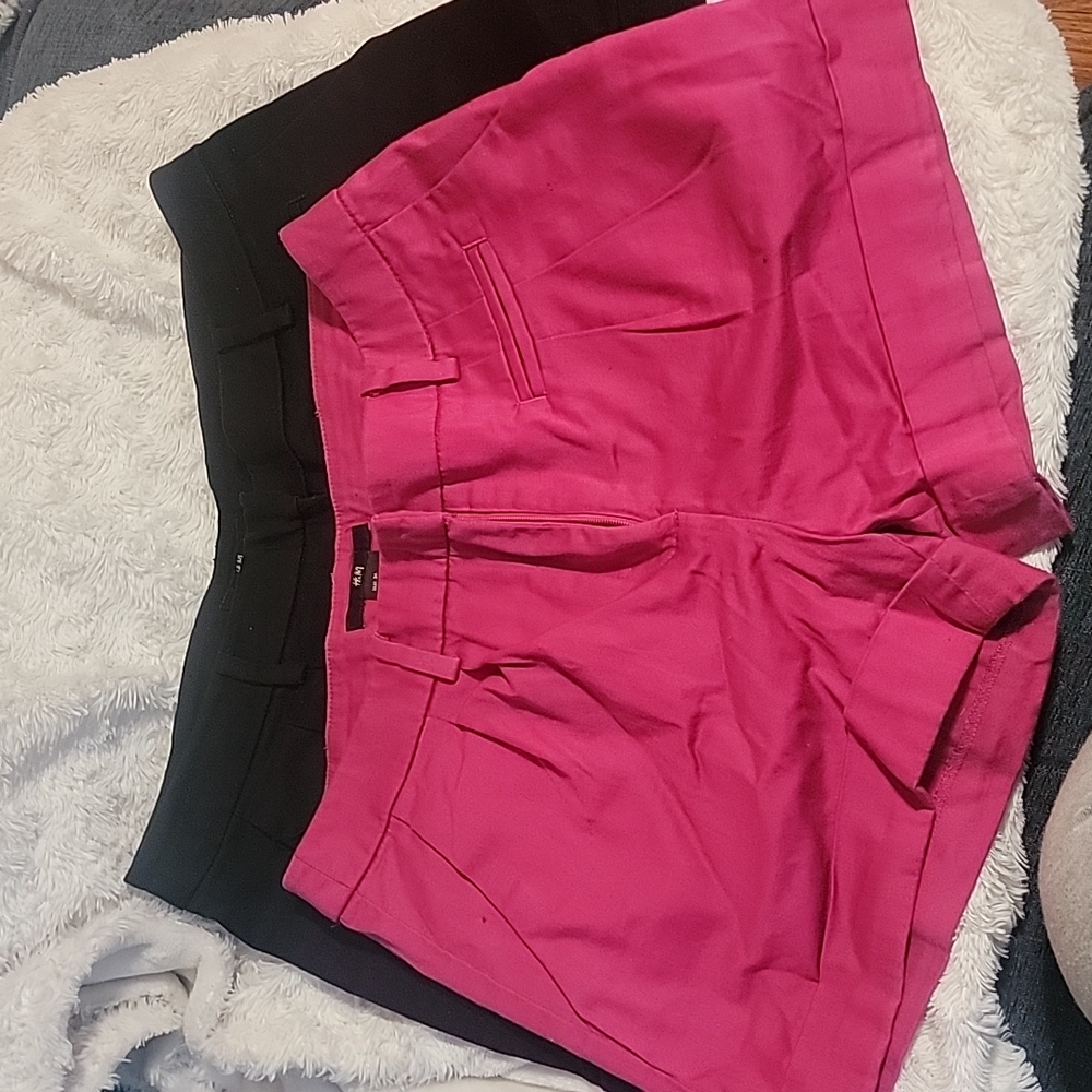 2 pairs of super cute h&m shorts fit really nice pink and black pair available